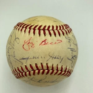 1973 New York Mets NL Champs Team Signed Baseball Willie Mays Tom Seaver JSA COA - Picture 1 of 15