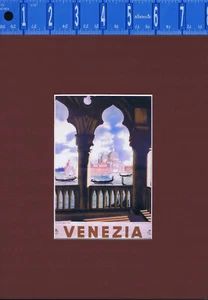 Venecia - Venecia, escena de póster de viaje vintage - mate 8x10 - Imagen 1 de 1