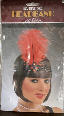 Diadema Gatsby Girl Roaring años 20 diadema adulto Halloween bandeau Foto 1 de 2