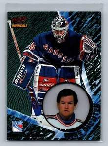 Mike Richter 1997-98 Pacific Invincible #90 lámina esmeralda New York Rangers - Imagen 1 de 2