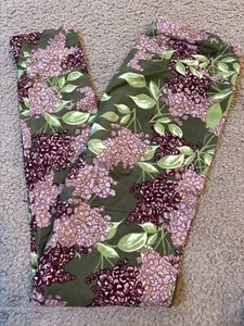 NUEVO Leggings LulaRoe OS Talla Única Floral Realista Jardín Flores Verde #488 - Imagen 1 de 3