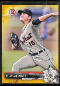 2017 Bowman Paper Prospects Yellow Tyler Alexander Detroit Tigers #BP48 - Picture 1 of 2
