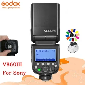 Godox V860III-S 2.4G TTL HSS Camera Flash Speedlite For Sony+Free Color Gels - Picture 1 of 11