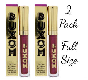 BUXOM Holographic FULL ON PLUMPING Lip Polish Lip Gloss Lipstick CALYPSO 2 Pack