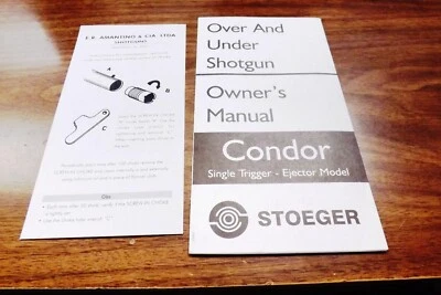 Manual de instrucciones del propietario Stoeger Condor Over Under Amantino Brasil c 2000 Foto 1 de 4