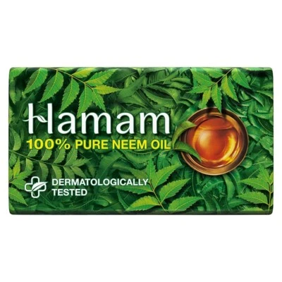 2 X Jabón de Baño Hammam con Aceite de Neem 100% Puro 100 gm Con Ingredientes Naturales Foto 1 de 4