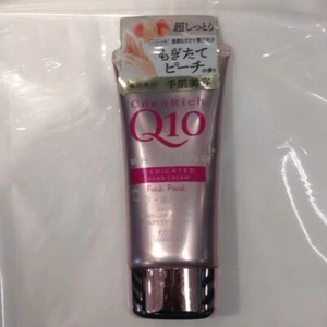 Kose CoenRich Q10 Medicated Whitening Hand Cream Peach scent 80g from Japan - Picture 1 of 2