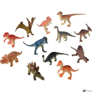 Assorted Pack Small Dinos Prehistoric 3" 12pc Plastic Dinosaur Action Figures - Picture 1 of 2