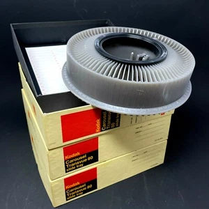 Kodak Carousel Transvue 80 Diafächer Fotografie Film 3 Stück - Vintage - Bild 1 von 6