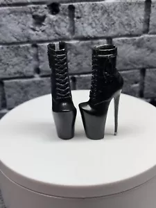 Monster High zombie Lady Gaga Black Heels custom doll shoes - Picture 1 of 21