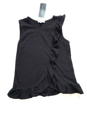 Joah Love girls black asymmetrical ruffle sleeveless tank top 14 NWT - Image 1 of 2