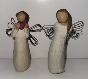 Willow tree - Angel of the Heart - 2004- 5’’ Tall Figurine & Thank You Angel - Picture 1 of 3