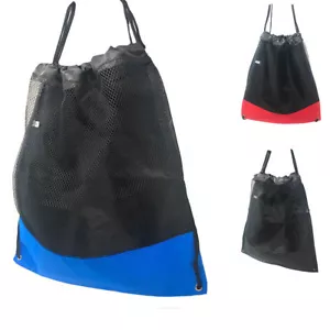 Large Drawstring Rucksack Backpack Tote Bag Sack Gym Traveling Work School 17" - Picture 1 of 11