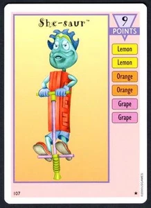 Juego de cartas Pez de colección #107 She-Saur - dispensador de dulces como nuevo/casi como nuevo - Imagen 1 de 3