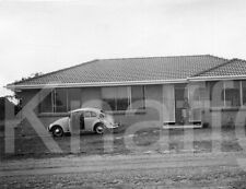 altes Foto Käfer Auto beim Autowaschen, 1967, 1960er, 10x7cm