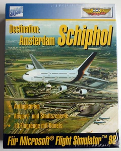 AMSTERDAM SCHIPHOL für Flight Simulator 98 - PC-Spiel - NEU - Big-Box / Karton - Bild 1 von 2