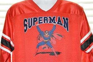 Superman Shirt Boys Red Jersey Long DC Superhero Sleeve Size 10-20  Clothing NEW - Picture 1 of 4