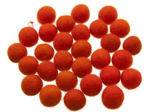 25 Perlen Bälle Von Filztasche Filz Natürlich Ø= 1.3 CM Nepal Orange BA4 - Bild 1 von 1