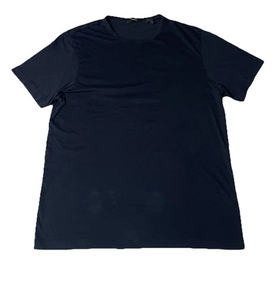Camiseta Theory Para Hombre Grande Manga Corta Cuello Redondo Azul Algodón Pima Informal Foto 1 de 4