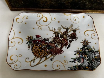 Williams Sonoma Twas The Night Before Christmas Santa Serving Platter 18” NEW - Image 1 of 4