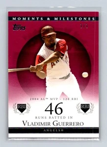 2007 Topps Moments Milestones Vladimir Guerrero #40-40 Anaheim Angels Red 1 of 1 - Picture 1 of 2