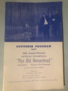 1956 souvenir program Swanzey Players The Old Homestead Potash Bowl New Hamphire - Picture 1 of 8