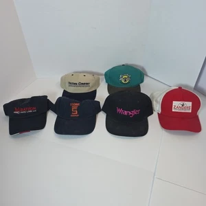 Lote de 6 sombreros publicitarios vintage Wrangler, maratón, fastenal - Imagen 1 de 21