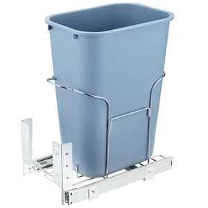 35 Qt Single Pull Out Trash Can Kitchen Waste Garbage Container - Picture 1 of 12
