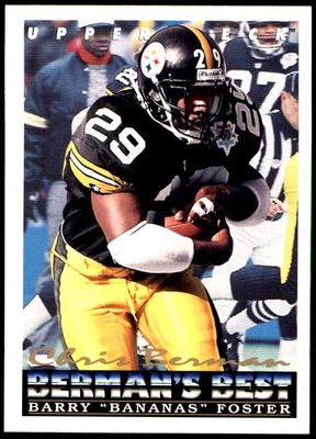Barry "Bananas" Foster 1993 Upper Deck #435 Steelers NFL READ FREE SHIPPING - Image 1 of 2
