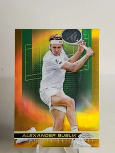 Alexander Bublik 2024 Topps Chrome Tennis Gold Refractor /50 SP - Bild 1 von 3