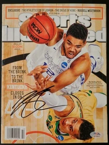 Karl-Anthony Towns Signed Autograph Sports Illustrated Magazine NY Knicks PSA - Picture 1 of 1
