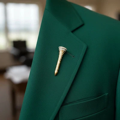 The Champion 1.60 cttw Diamond Golf Tee 14K Yellow Gold Brooch/Pendant (Limited - Image 1 of 4