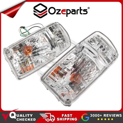 Pair LH+RH Crystal Corner Light Indicator Lamp For Nissan Patrol GQ 1988~1994 - image 1 of 4