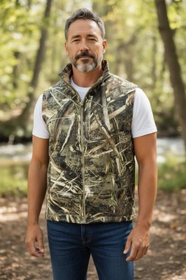 UNDER ARMOUR Threadborne Scent Control Hunting Fleece Vest 1299250 Camo Men's XL - Image 1 of 4