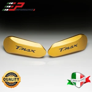 COPPIA TAPPI SPECCHI SPECCHIETTI ORO ERGAL DAL PIENO! YAMAHA TMAX 500 2008-2011 - Foto 1 di 1