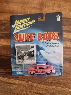 Johnny Lightning Surf Rods Palos Verde Vixens '57 Chevy Pink 1:64 Scale~New  - Image 1 of 3