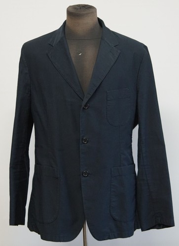 Giacca blazer Burberry London blu navy cotone taglia 46 US 56 EU