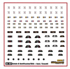Decal 1/43 Accessori modelcar Dashboard car tax Insurance stamp Saradecal SD037 - Photo 1/1