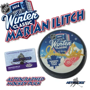 MARIAN ILITCH signiert 2014 WINTER CLASSIC RED WINGS Puck mit Echtheitszertifikat - Bild 1 von 1