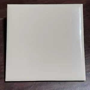 Vintage MCM Ceramic Tile - Beige Italian Made - Edit Brand #10073 Italy NOS - Picture 1 of 4