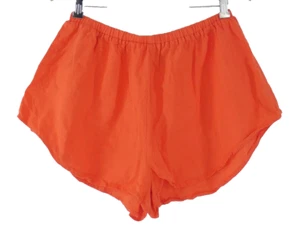 ASOS Shorts Linen Blend Orange Elastic Waist Summer Beach Lightweight UK 14 - Picture 1 of 12