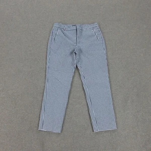 Adrianna Papell Pants Womens 10 Black White Gingham Plaid Cropped 30x25* - Picture 1 of 24