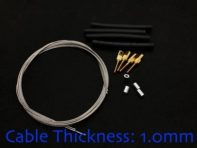 1 Set 1.0mm x 1.0M Cable Closed Loop Rudder Kit for RC Boats (US SELLER/SHIP) - Image 1 of 3