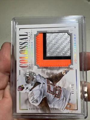 Tarjeta de parche con logotipo de John Abraham National Treasures Pro Bowl 2014 #41/50 Foto 1 de 4