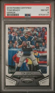 Espejo Tom Brady 2016 certificado Panini #6 282/499 PSA 8 Patriots raro Pop 3 - Imagen 1 de 2
