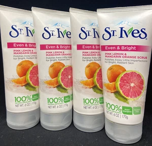 4 st ives even bright pink lemon mandarin orange scrub 6oz scuffed exterior - Picture 1 of 1