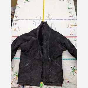 Women's XL Spiegel Leather Winter Fur Coat - Picture 1 of 5