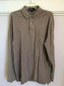 Polo by Ralph Lauren Taupe Marrón Mangas Largas Talla XL Usada en Excelente Condición - Imagen 1 de 2