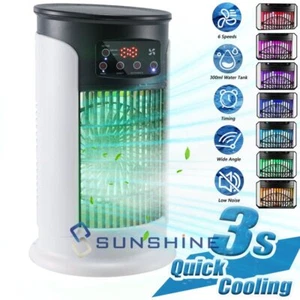 Cooling Air Portable Timing Air Conditioner Mist Fan That Blow Cold 6 Speeds Fan - Picture 1 of 19