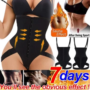 Women Cuff Tummy Control Butt Lifter Pants Open Bust Body Shaper Panties Plus US - Picture 1 of 24